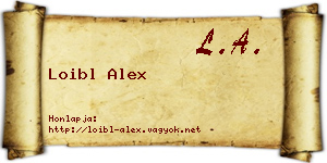Loibl Alex névjegykártya