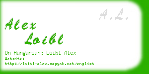 alex loibl business card